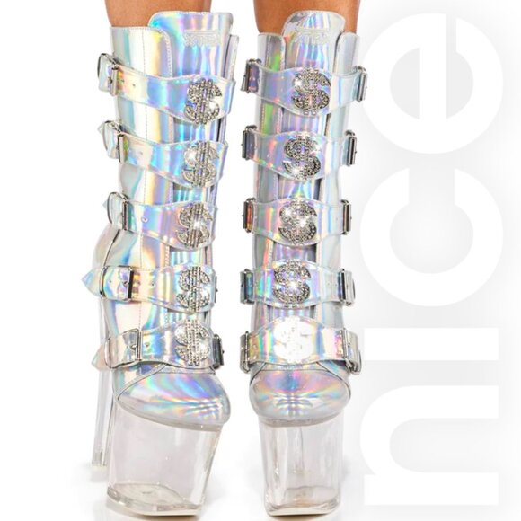 YRU HUSTLER XTRA HOLOGRAPHIC VIP PLATFORM BOOTS - SD - Picture 2 of 4